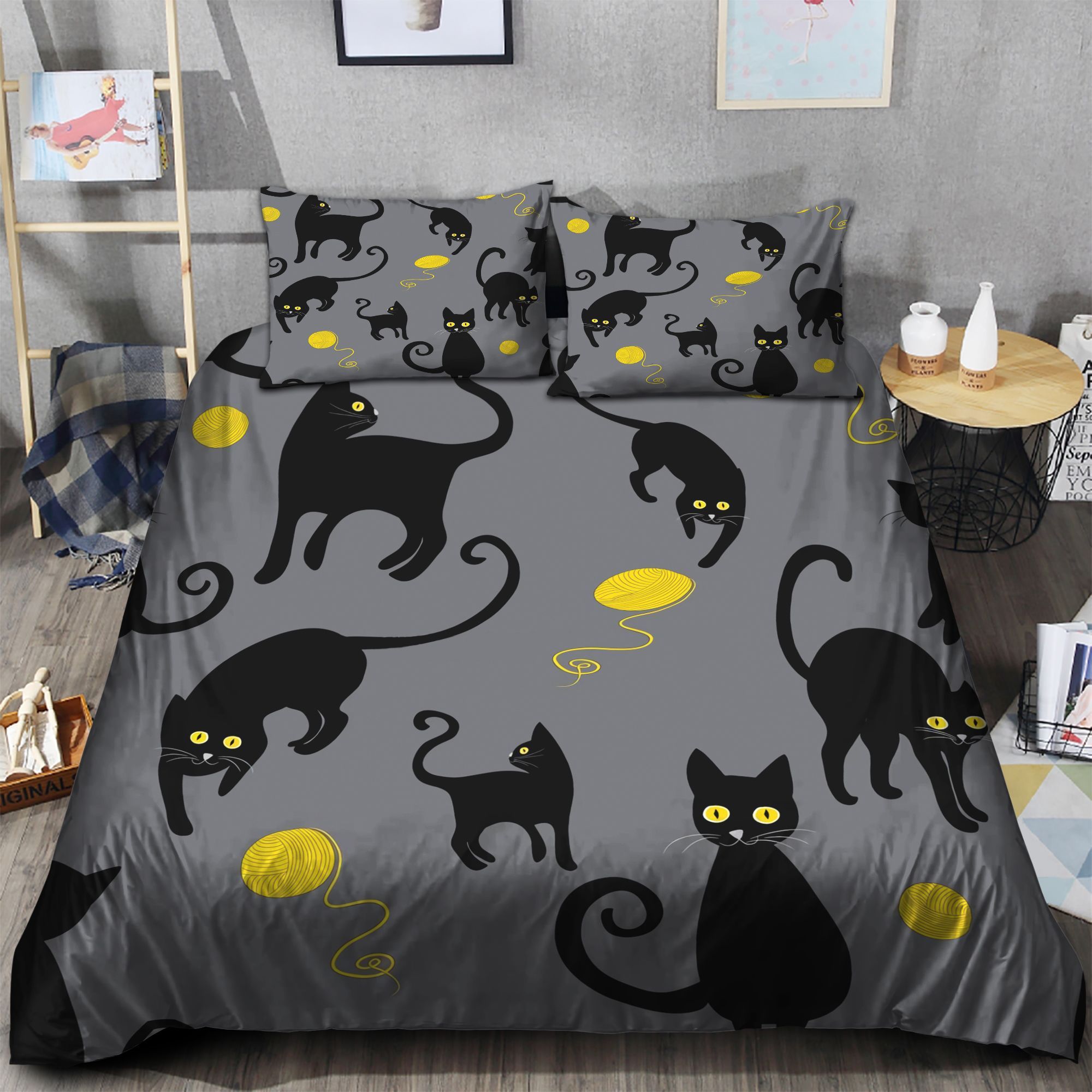 Black Cat Bedding Set