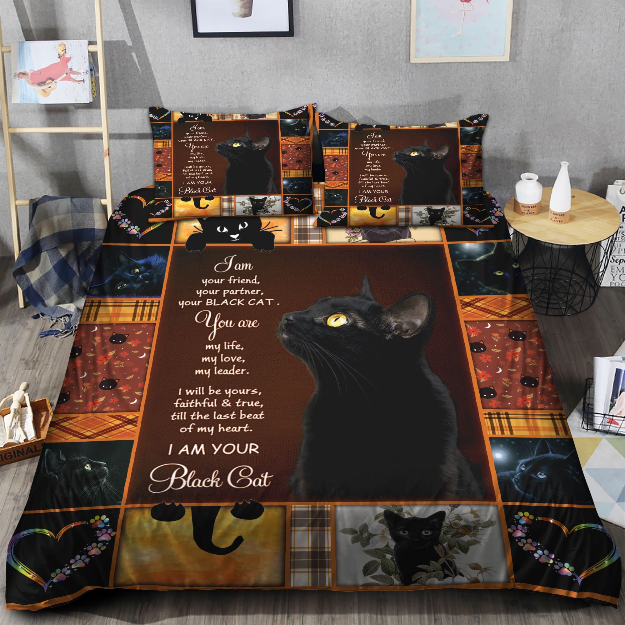 Black Cat Bedding Set