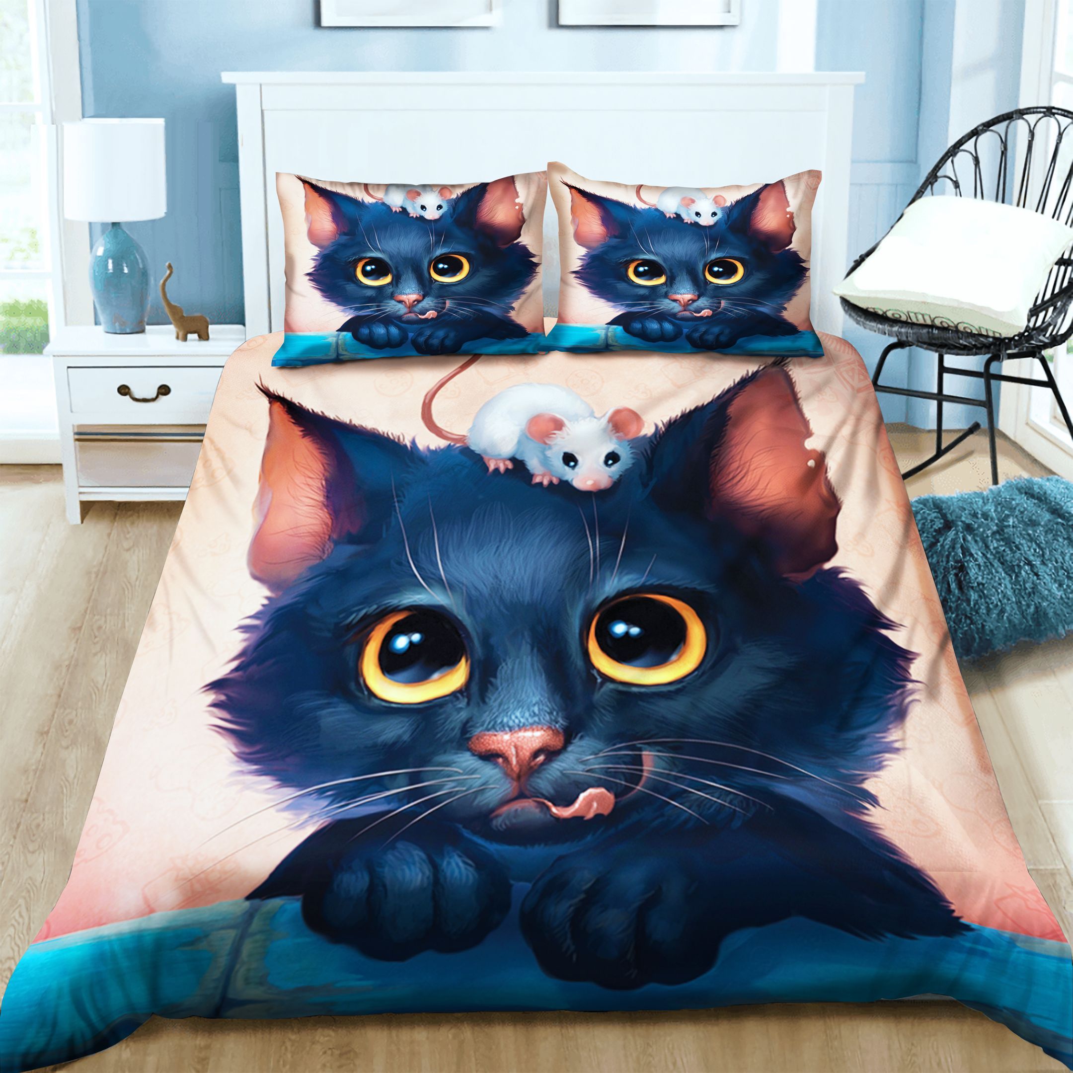 Black Cat Bedding Set