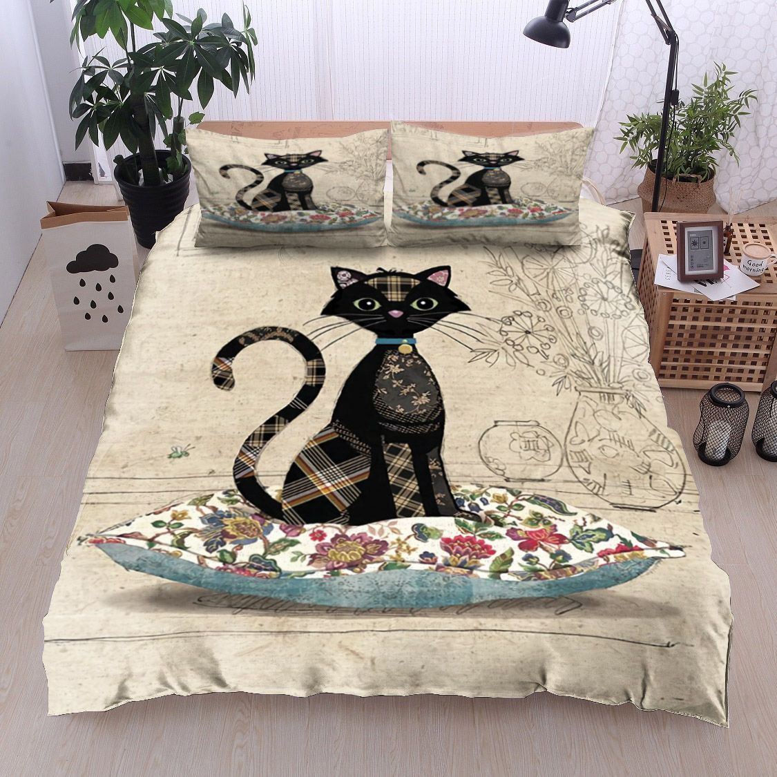Black Cat Bedding Set