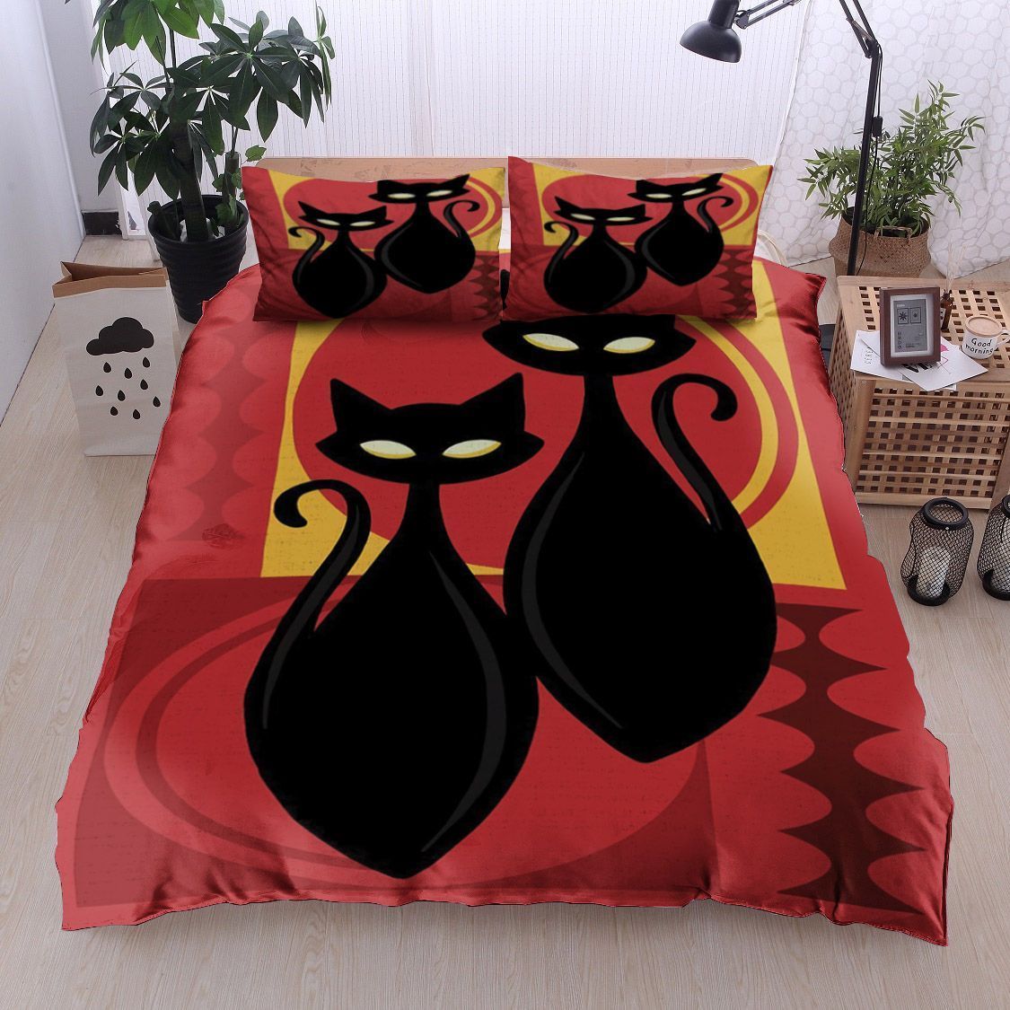 Black Cat Bedding Set