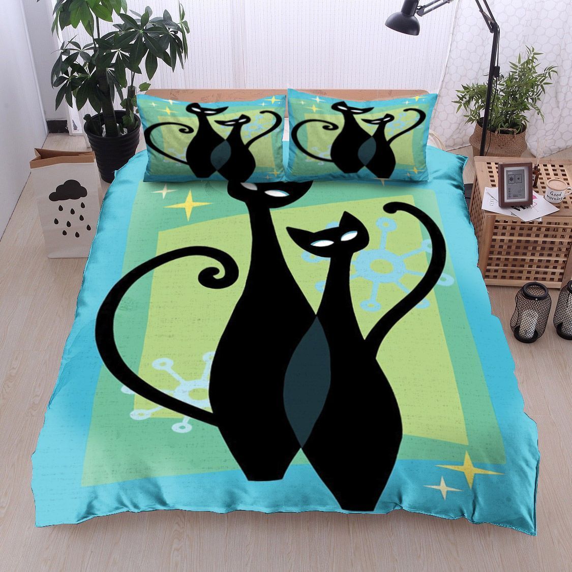 Black Cat Bedding Set