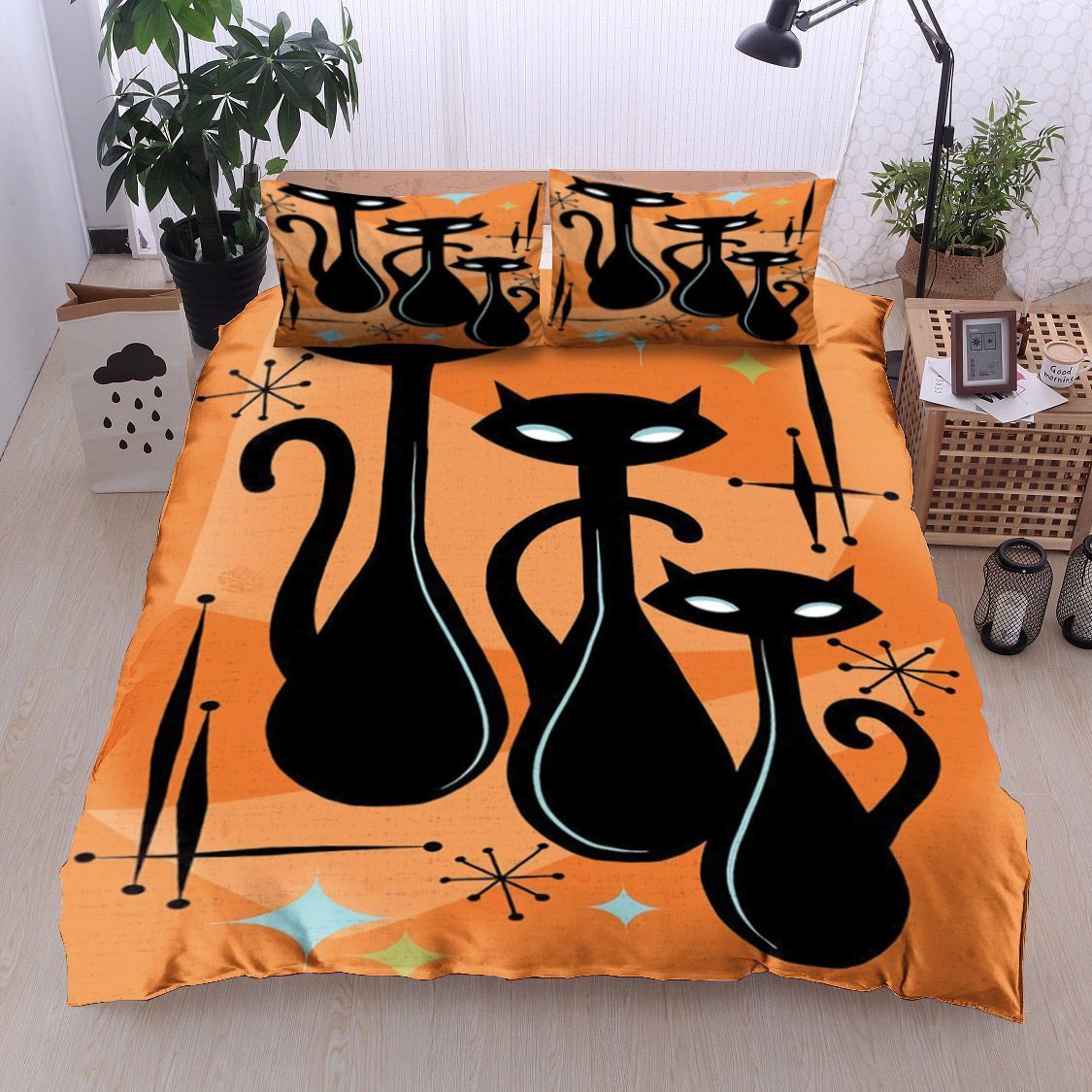 Black Cat Bedding Set