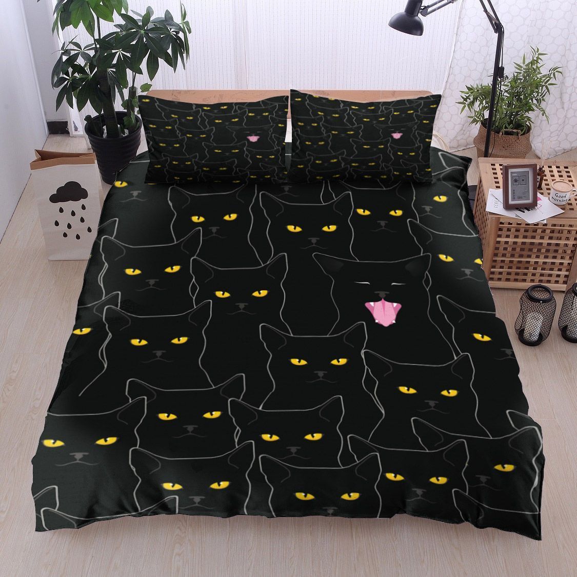 Black Cat Bedding Set