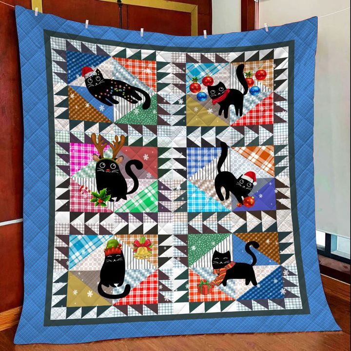 Black Cat Christmas DTC2311815 Quilt Blanket