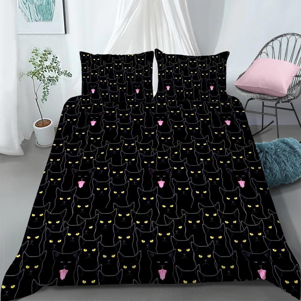 Black Cat Bedding Set