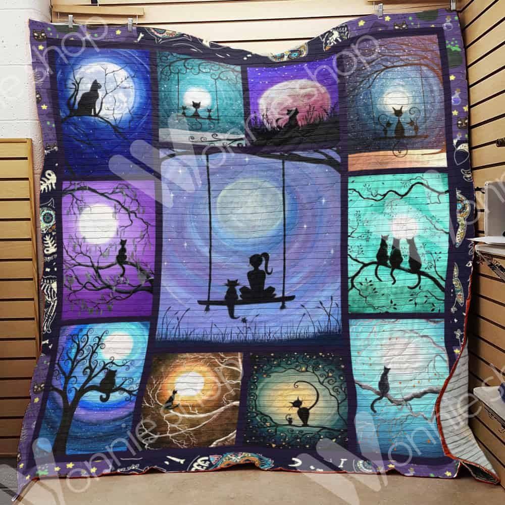 Black Cat CL15100028MDQ Quilt Blanket