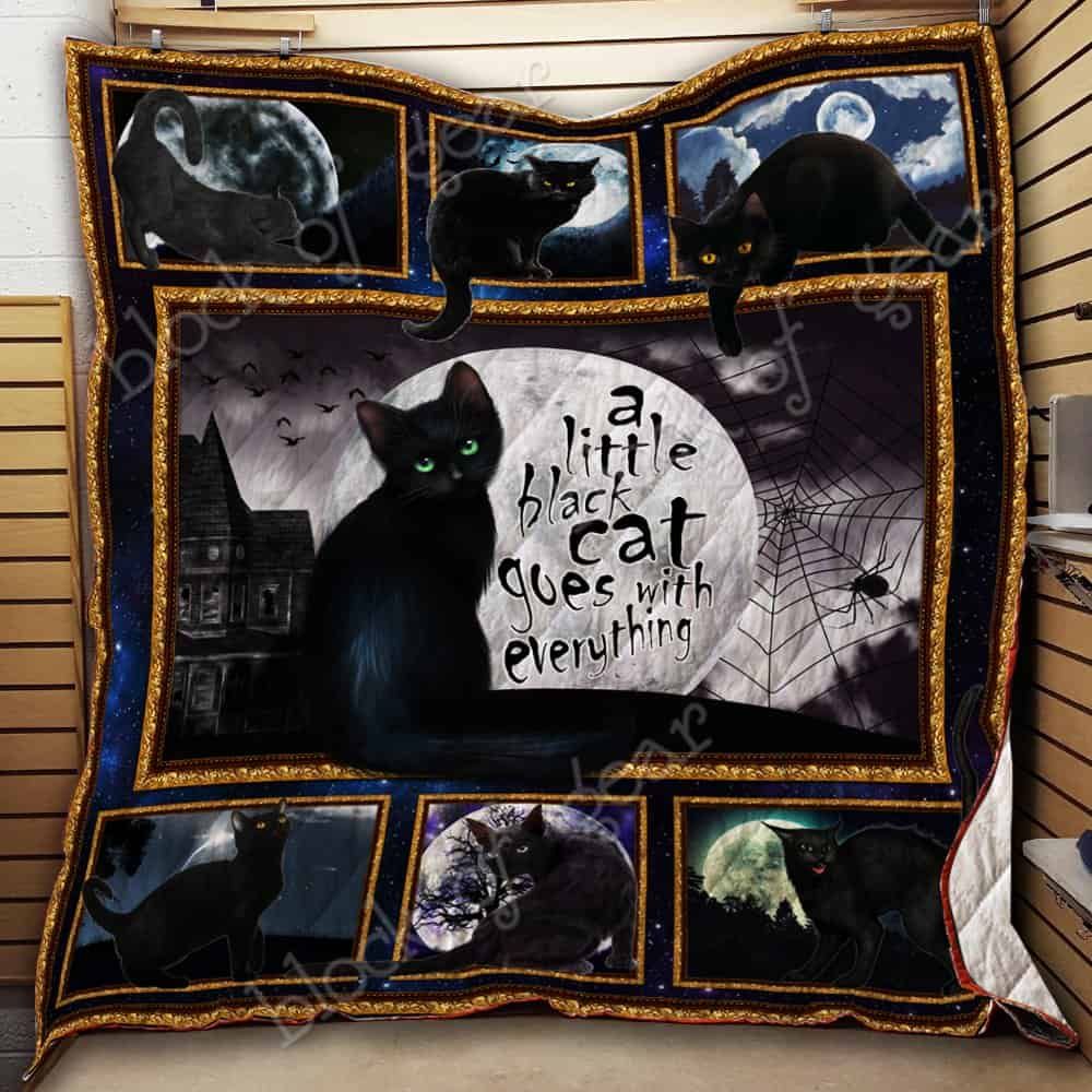 Black Cat CL18100075MDQ Quilt Blanket