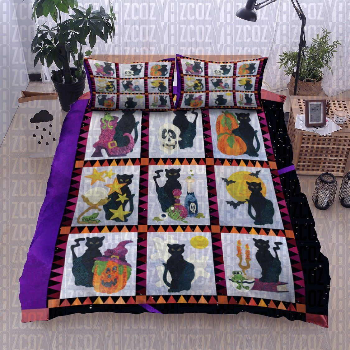 Black Cat Bedding Set