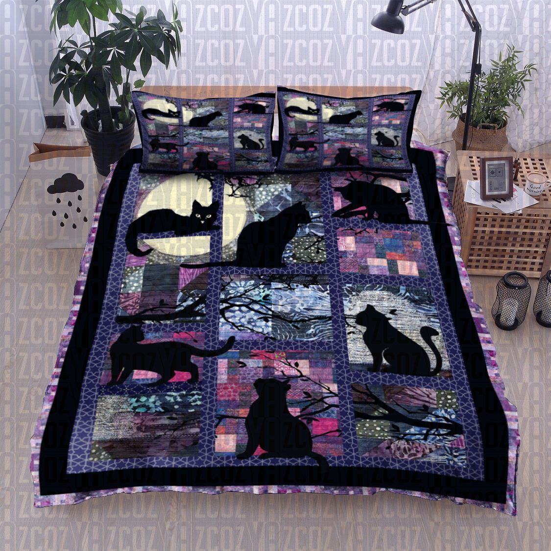 Black Cat Bedding Set