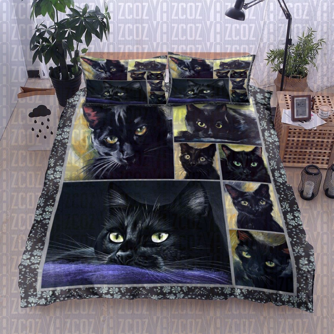 Black Cat Bedding Set