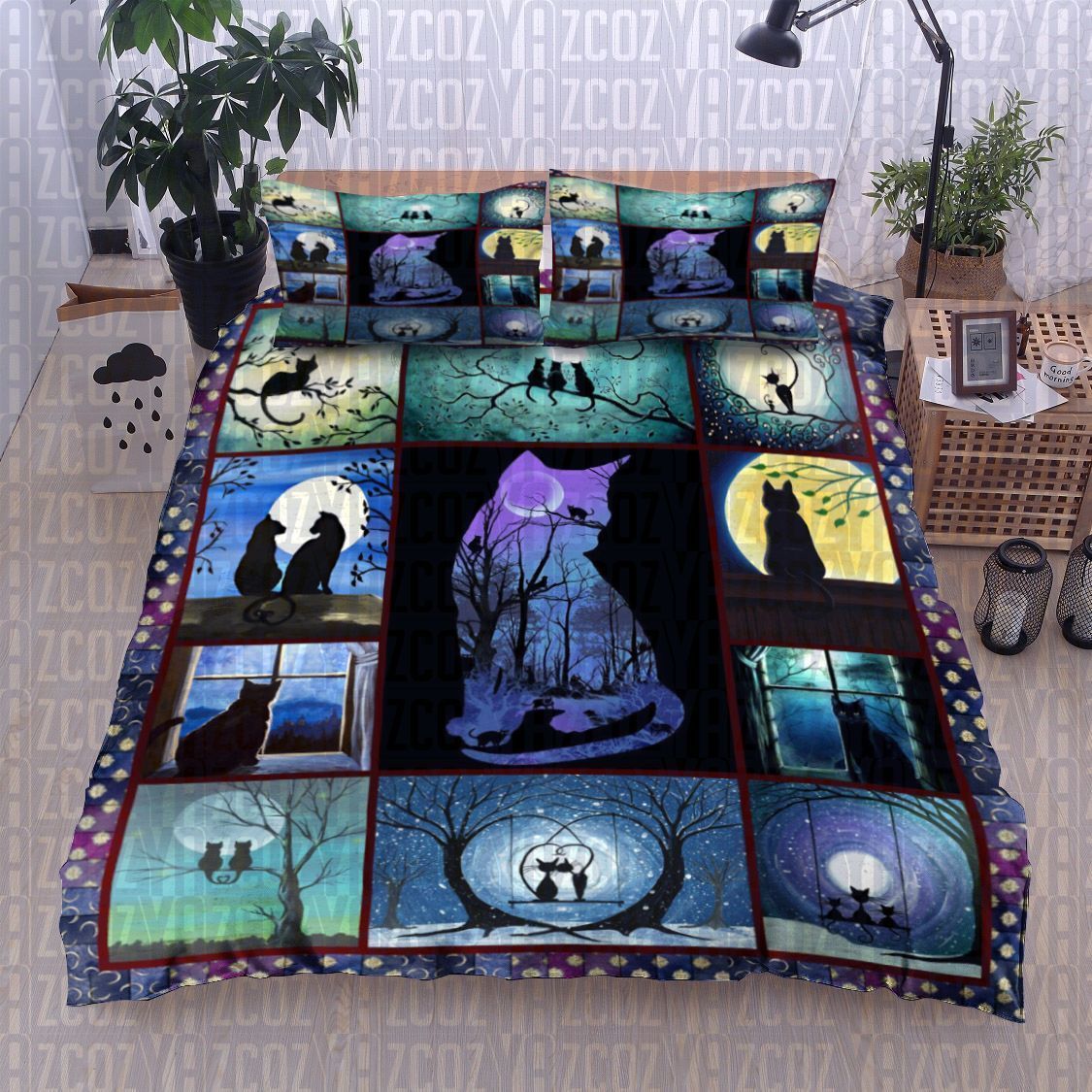 Black Cat Bedding Set