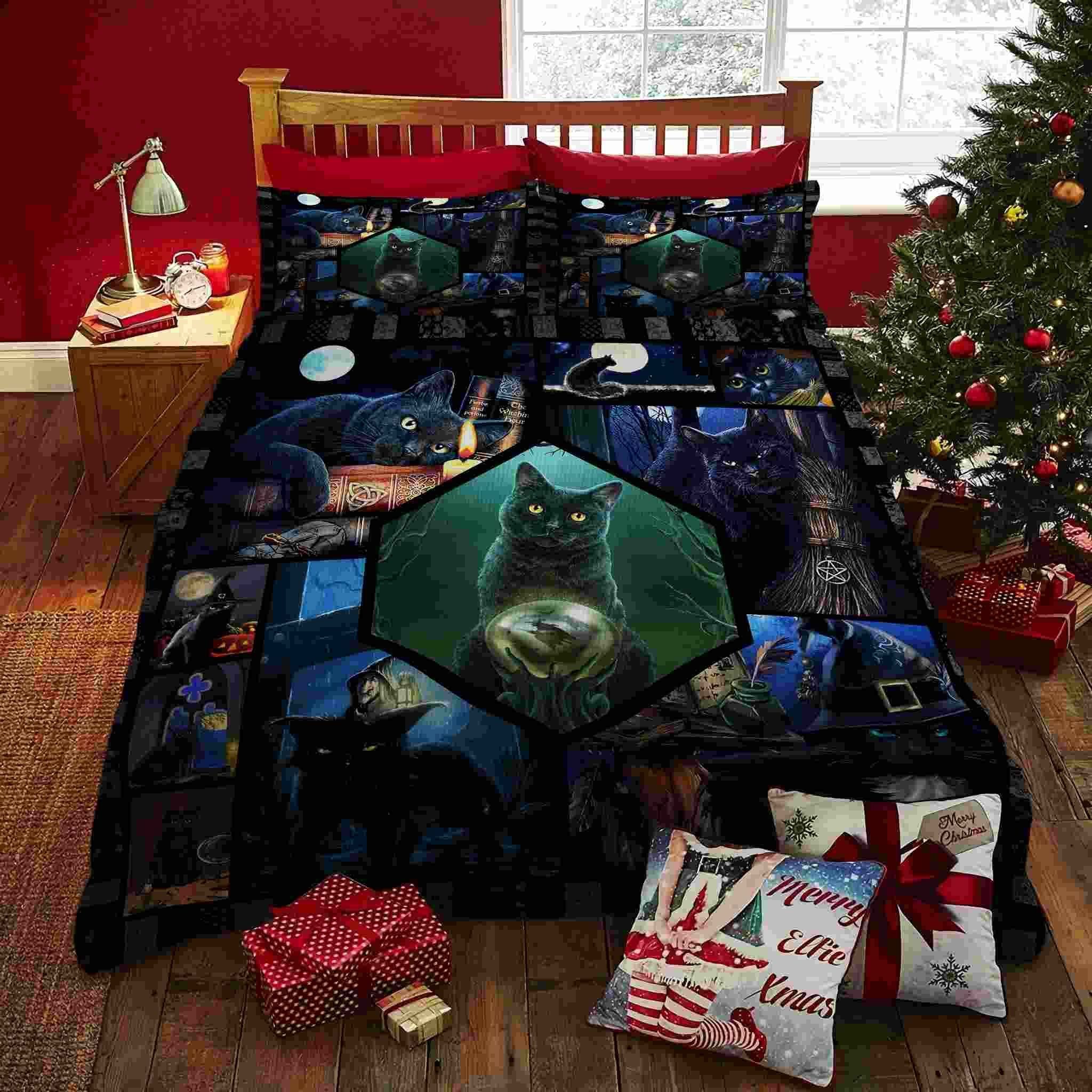 Black Cat Bedding Set