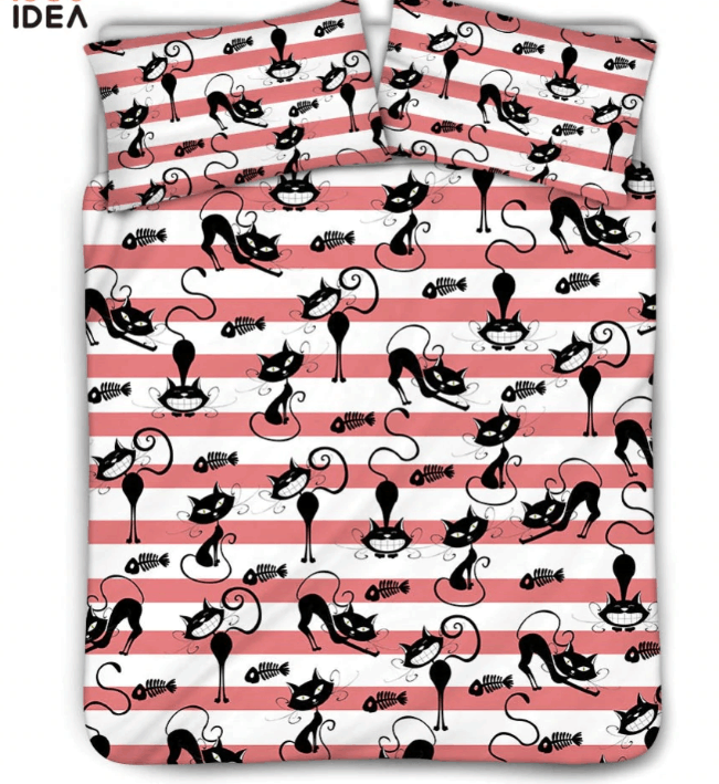 Black Cat Bedding Set
