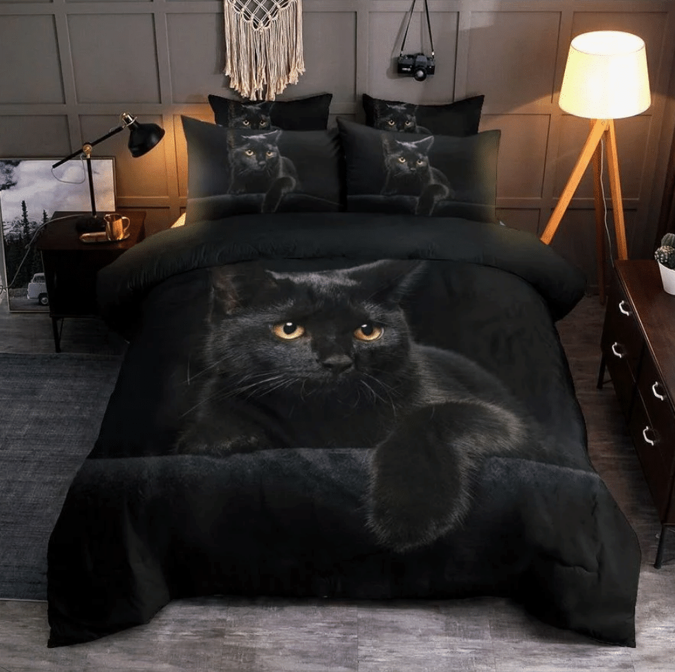 Black Cat Bedding Set