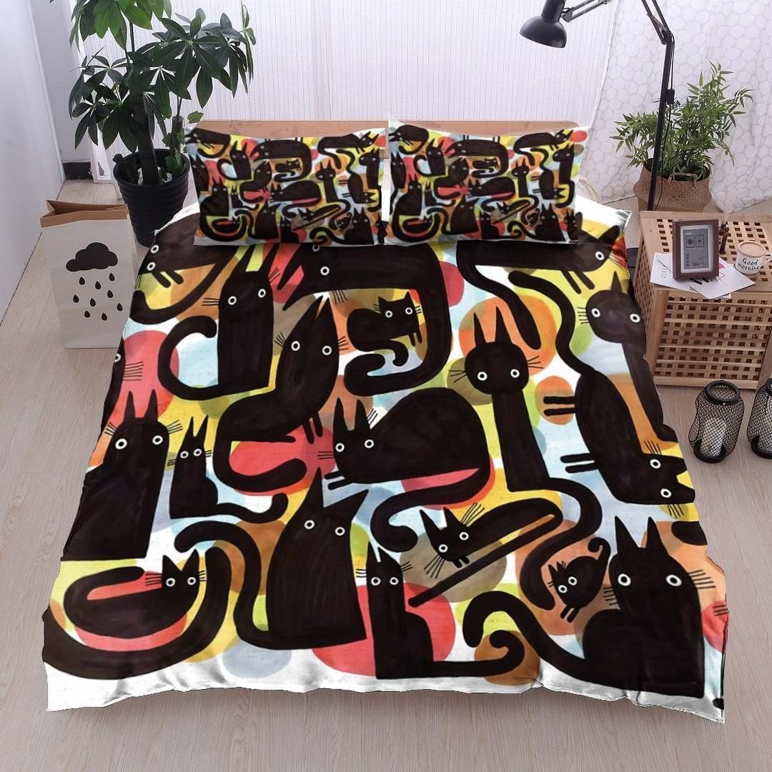 Black Cat Bedding Set