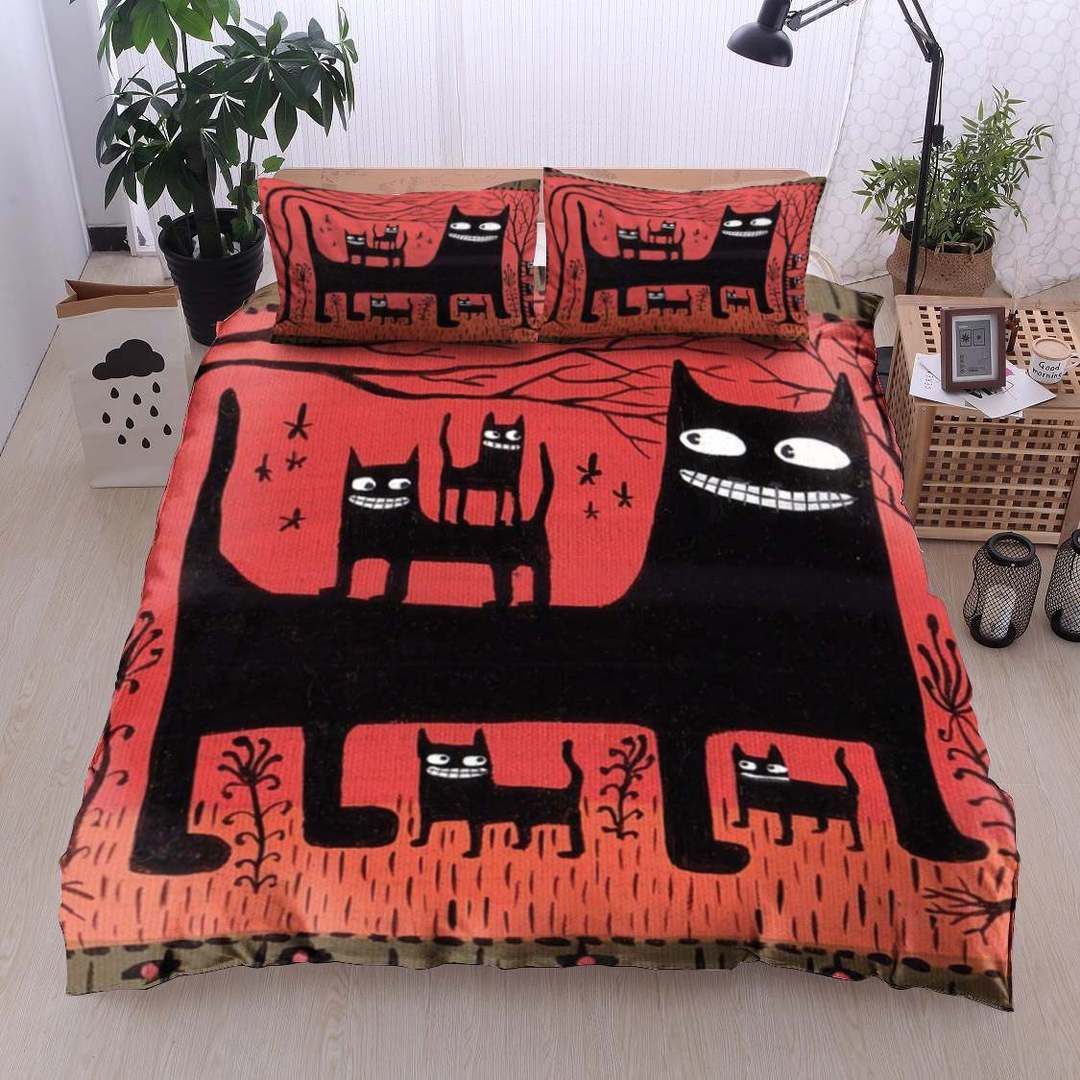 Black Cat Bedding Set