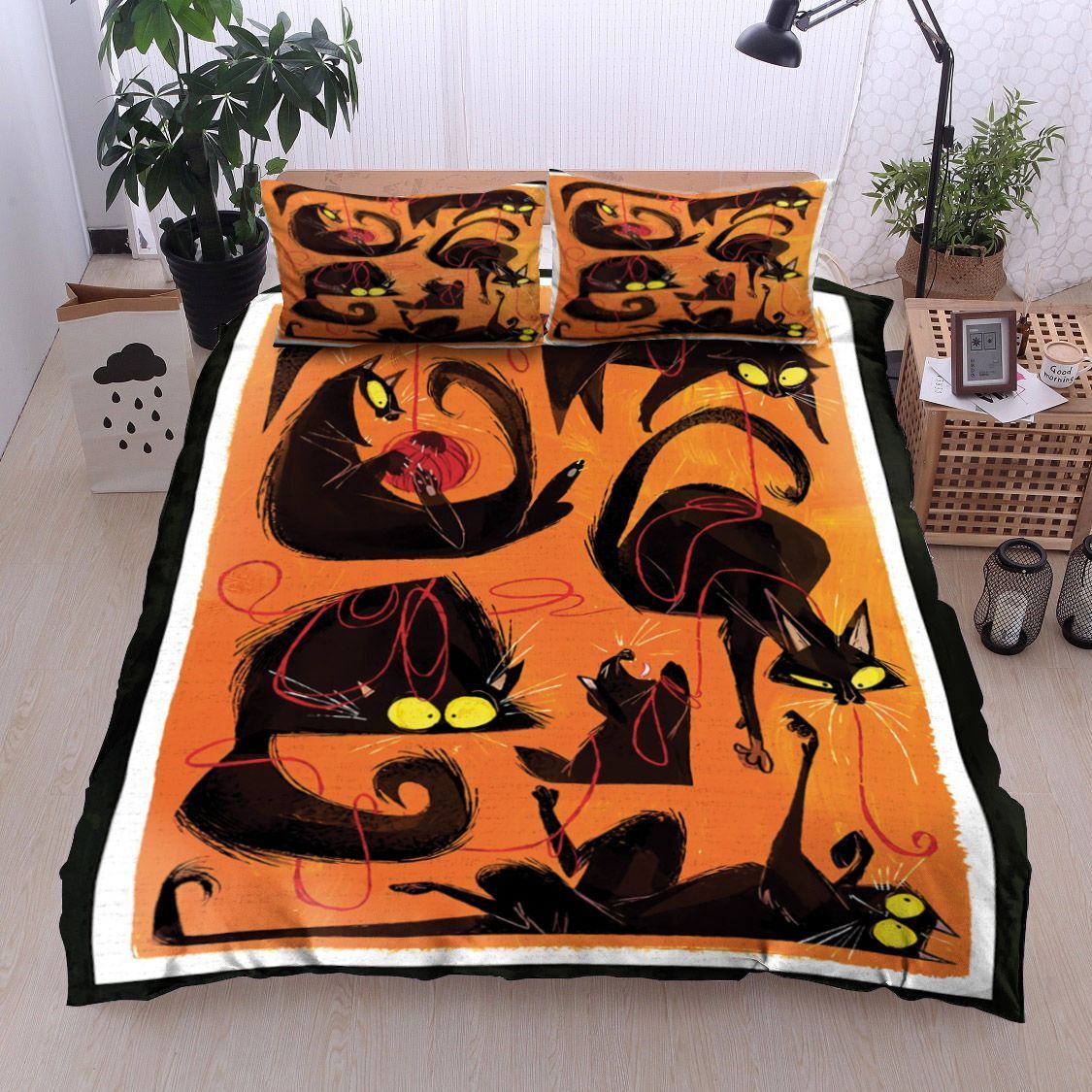 Black Cat Bedding Set