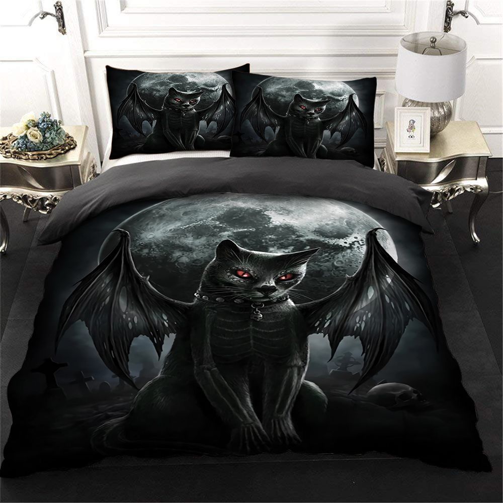 Black Cat Dracula Bedding Set