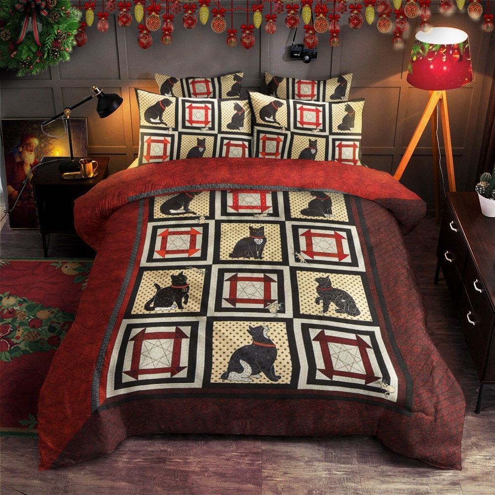 Black Cat Bedding Set