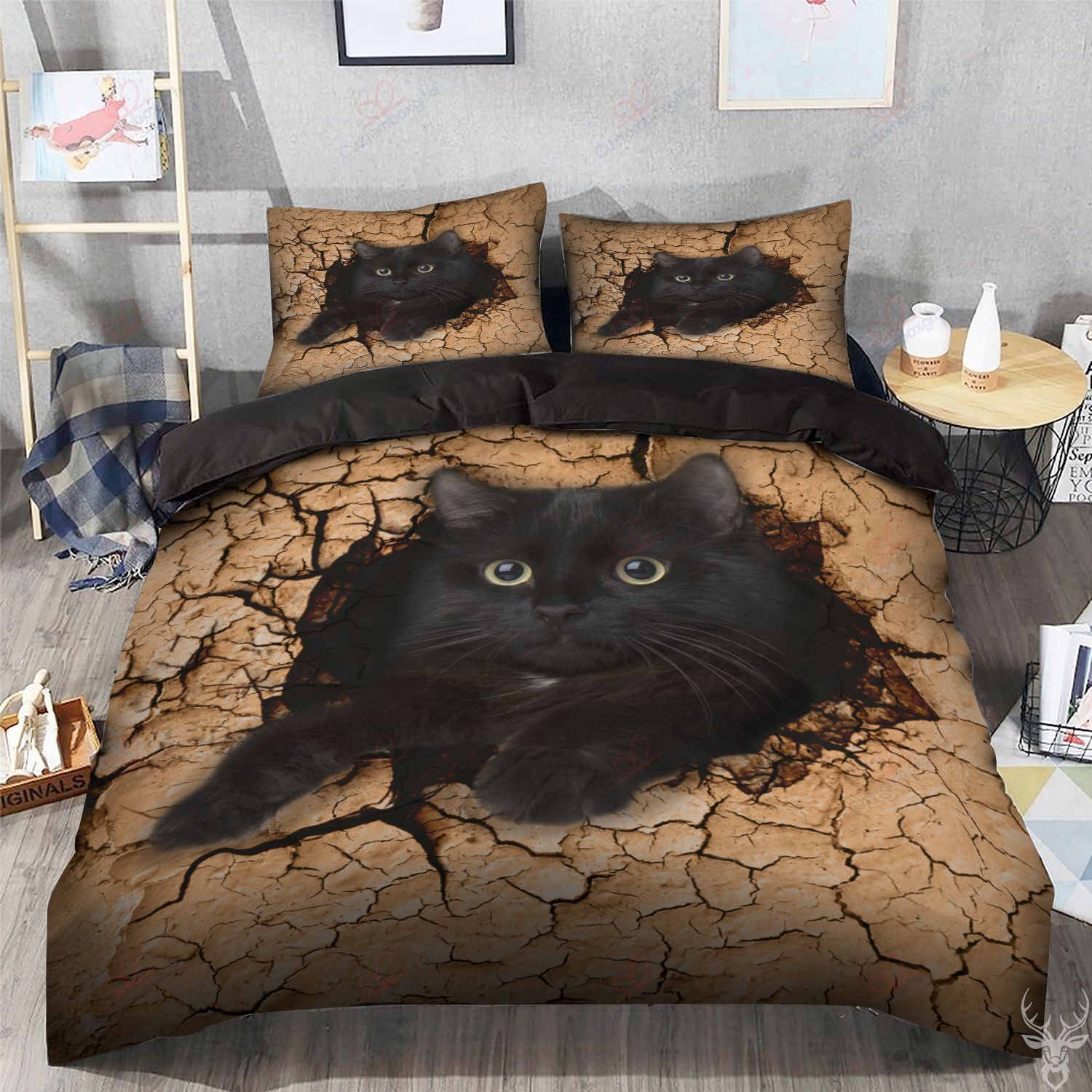 Black Cat Bedding Set
