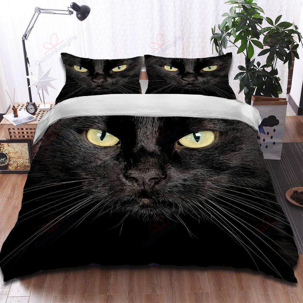 Black Cat Eyes Bedding Set