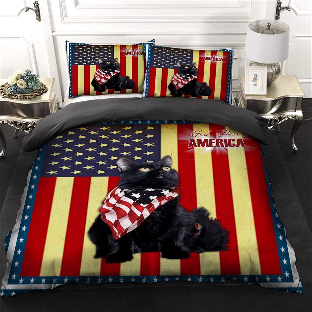 Black Cat Flag Bedding Set