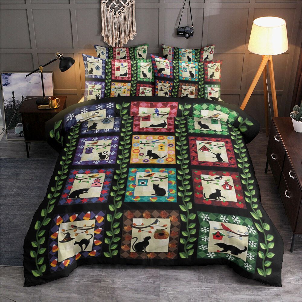 Black Cat Bedding Set