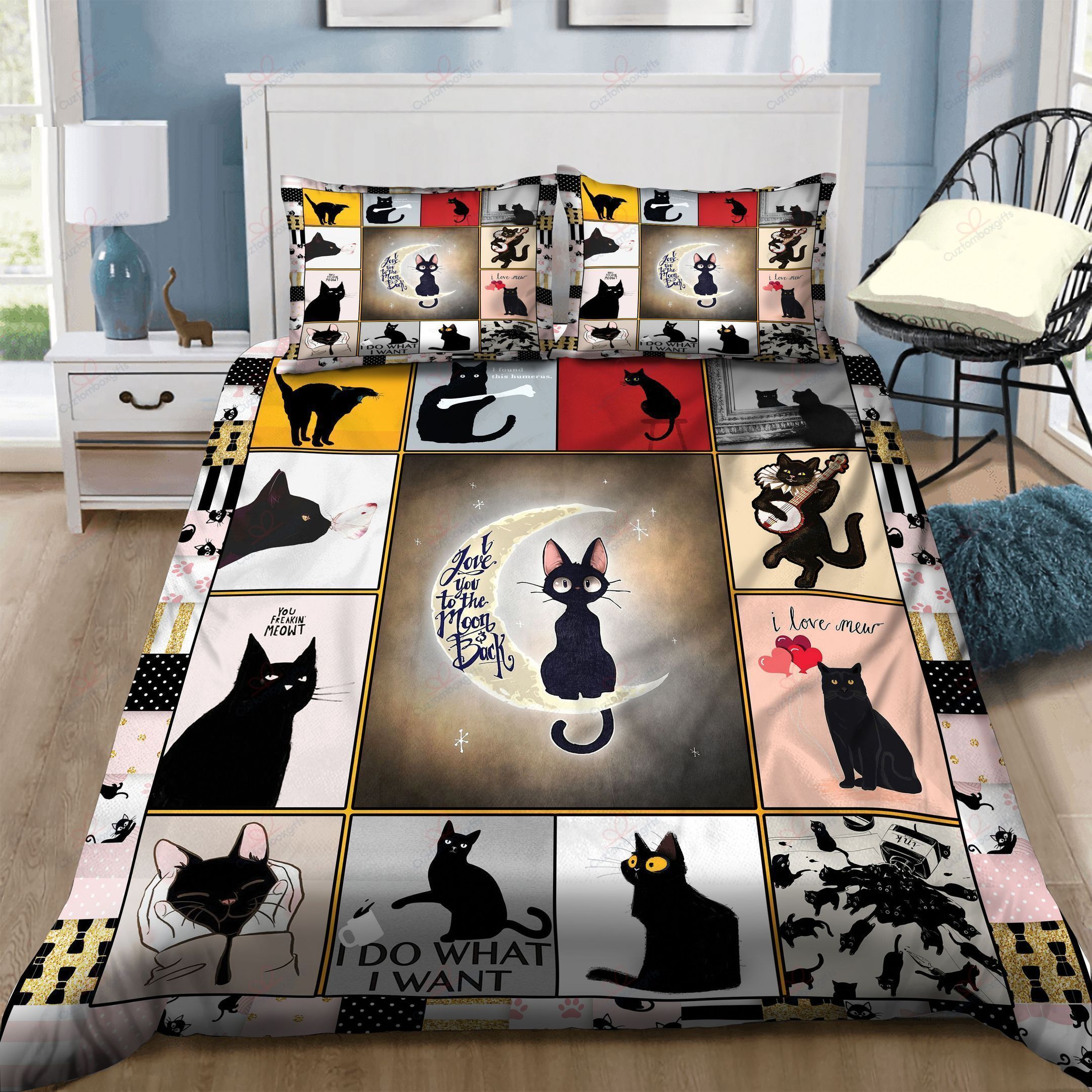 Black Cat Bedding Set