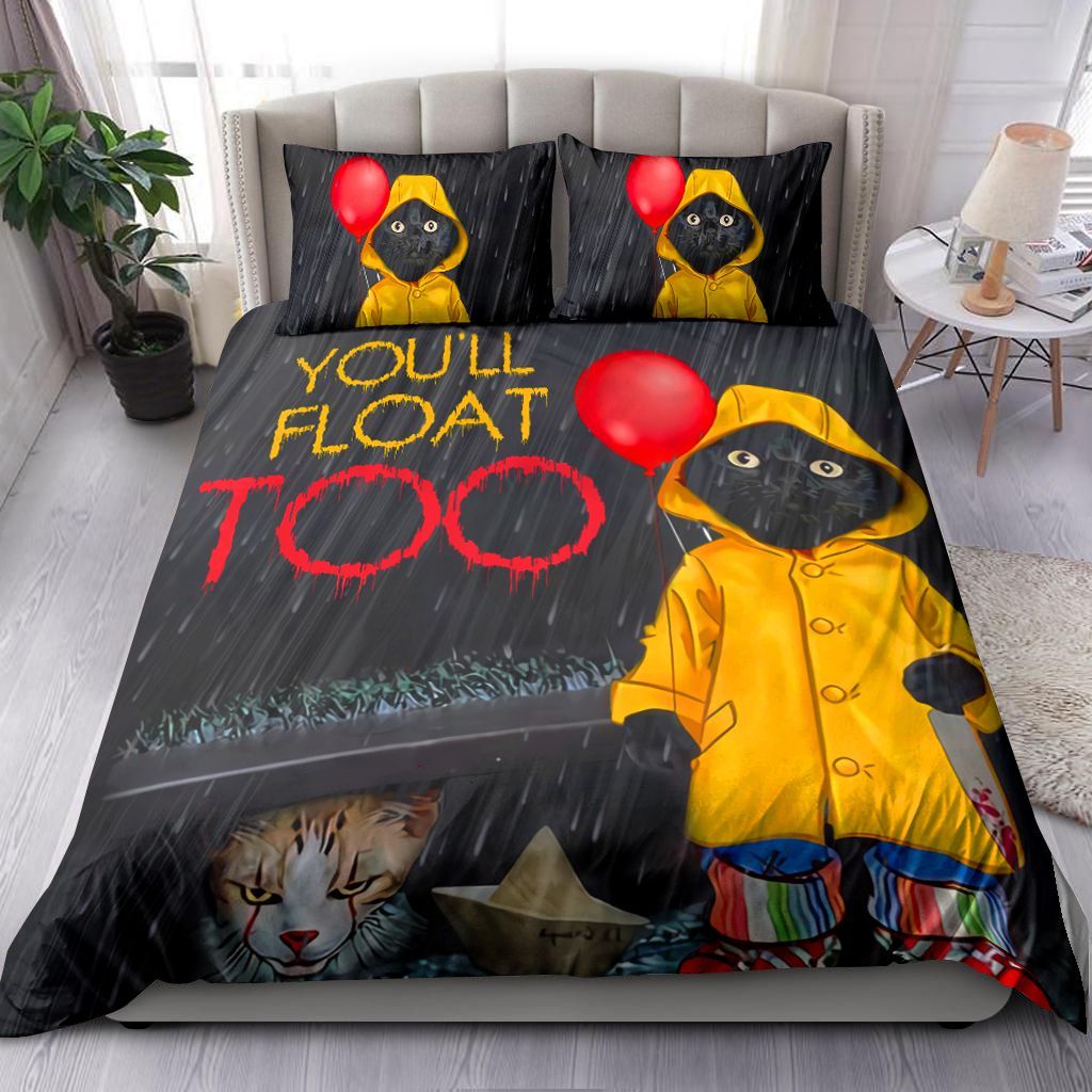 Black Cat Oh Shit Cat Bedding Set