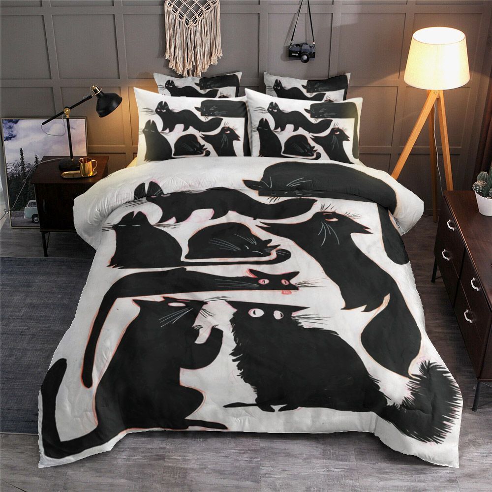 Black Cat Bedding Set