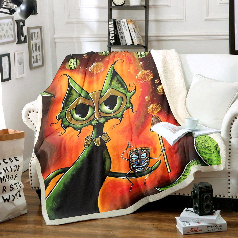 Black Cat Sherpa Fleece