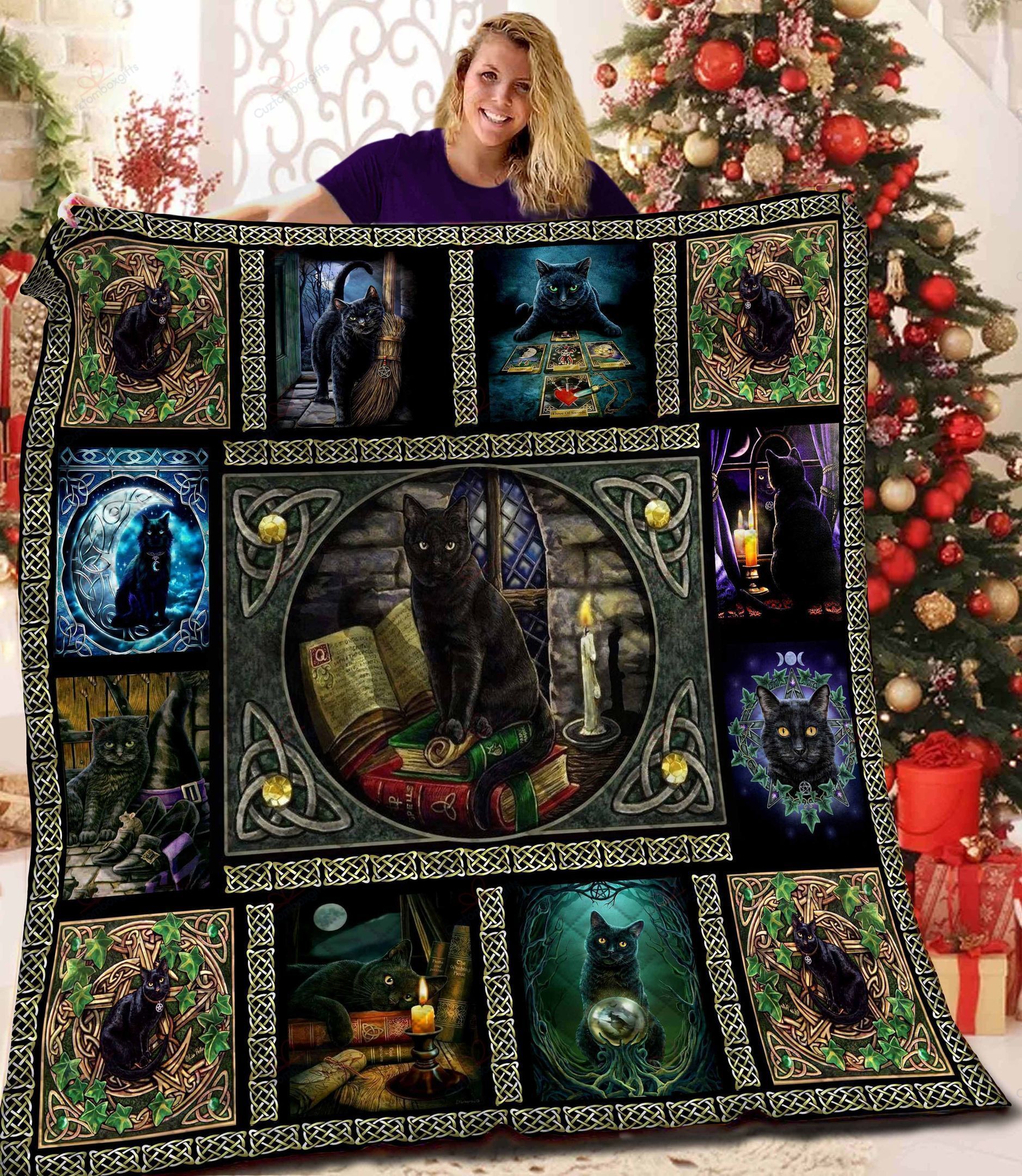 Black Cat Wizard GS-CL-TH1208 Quilt Blanket