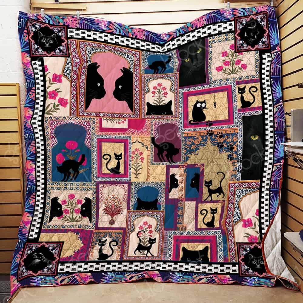 Black Cats CL2100067MDQ Quilt Blanket