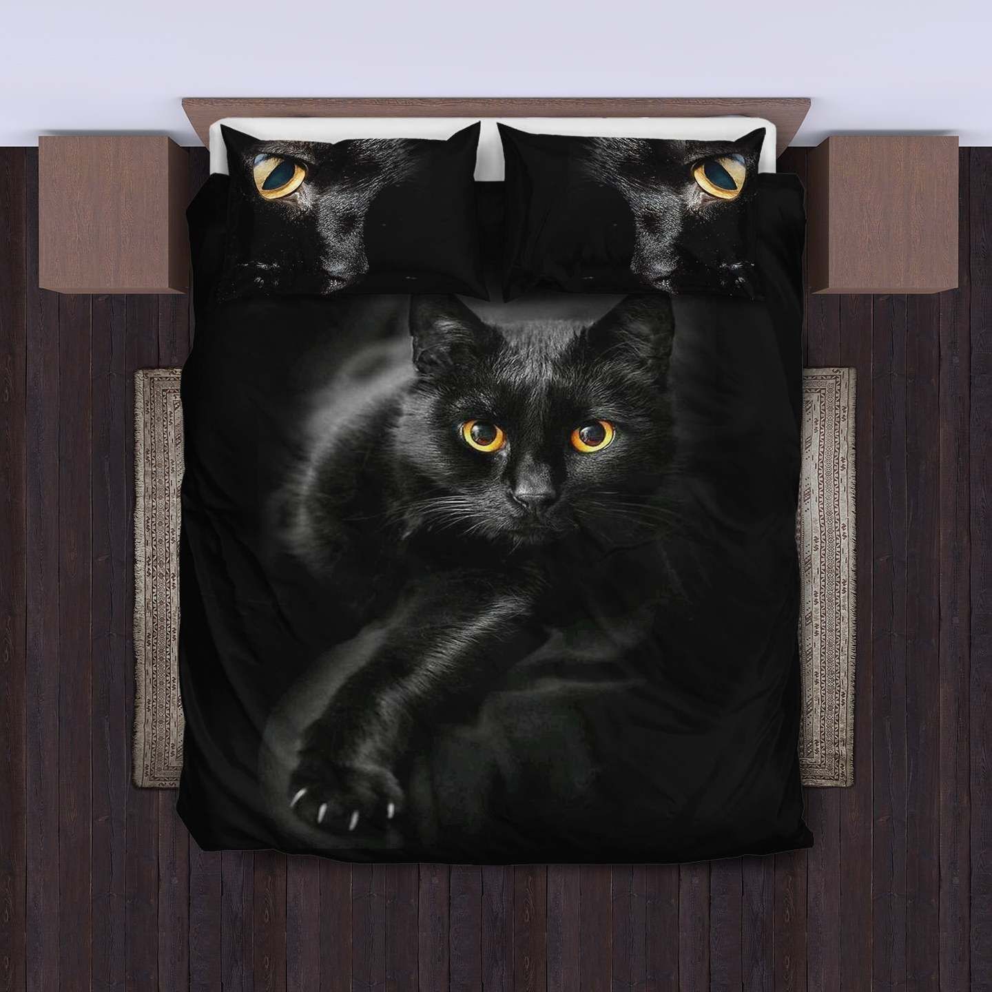 Black cats Bedding Set