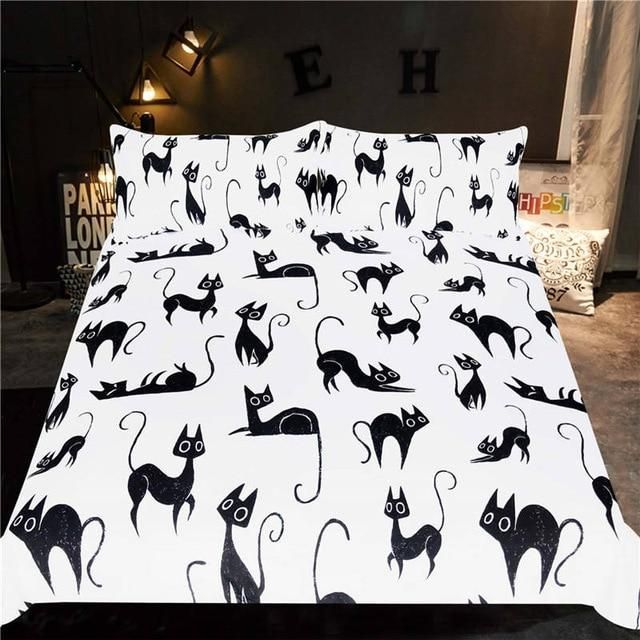 Black Cats Bedding Set