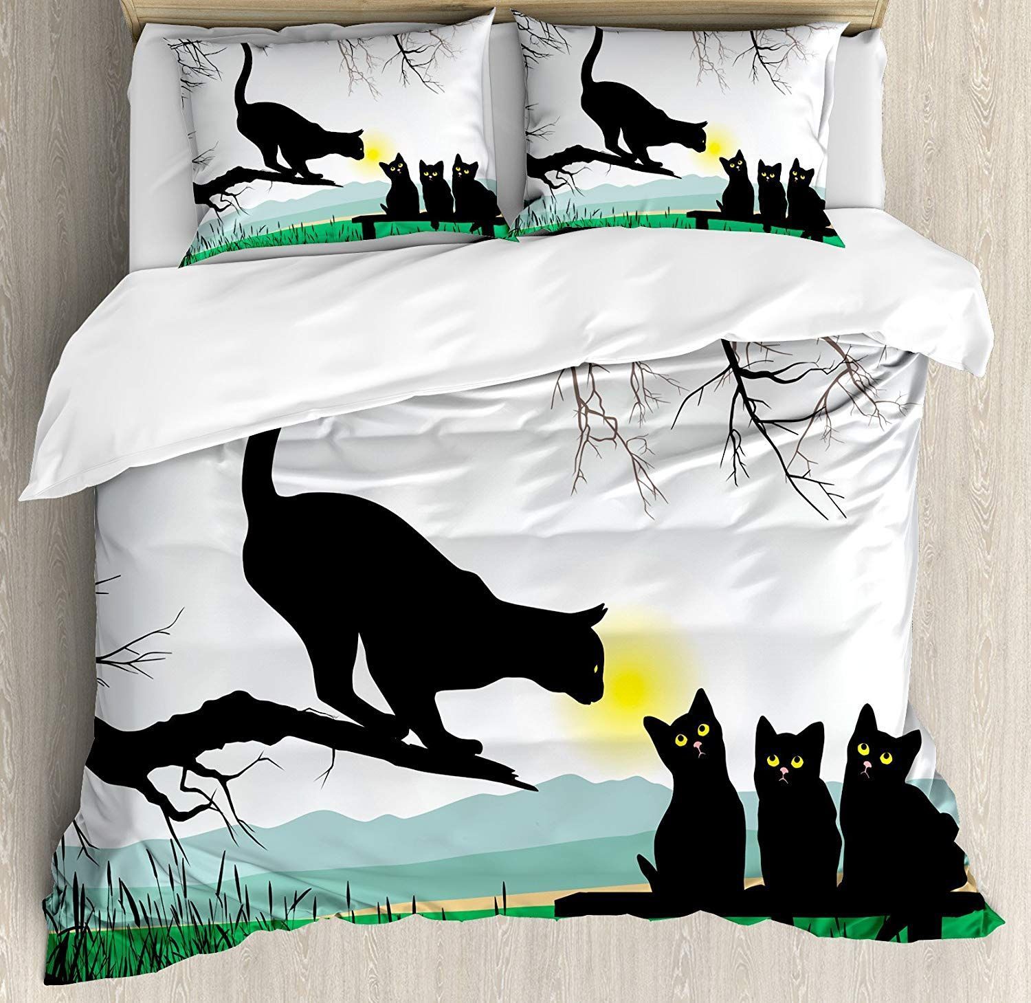 Black Cats Bedding Set