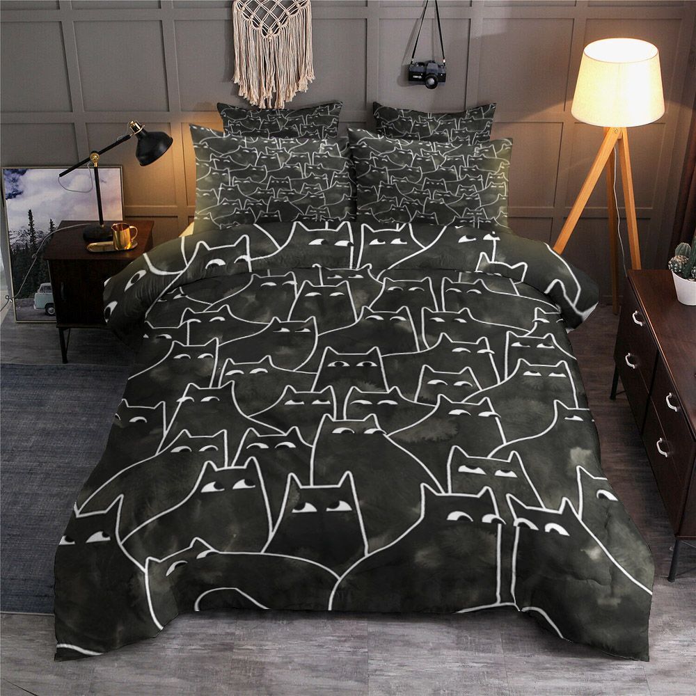 Black Cats Bedding Set