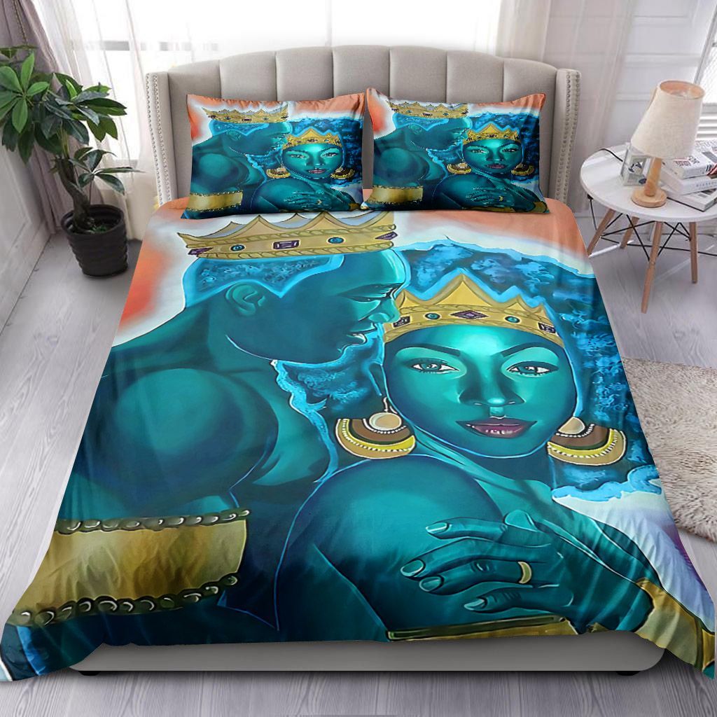 Black Couple Art Bedding Set