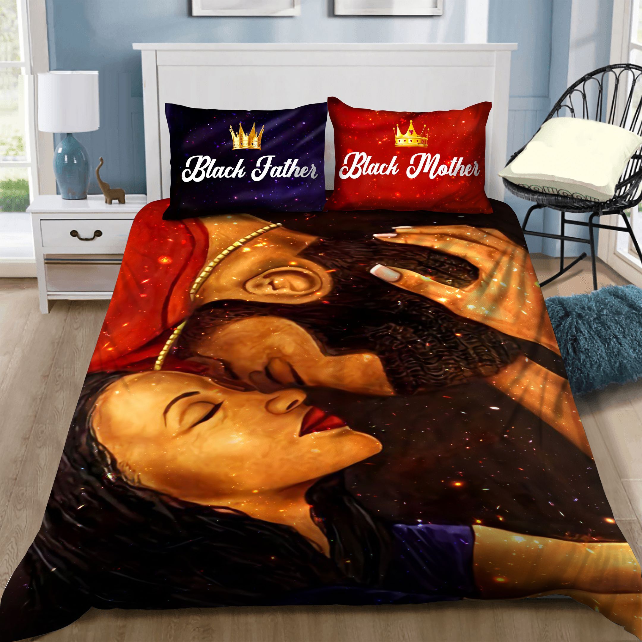 Black Couple Bedding Set
