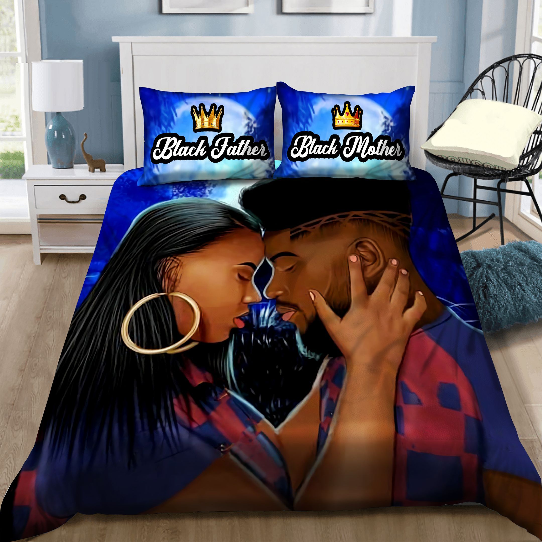 Black Couple Bedding Set