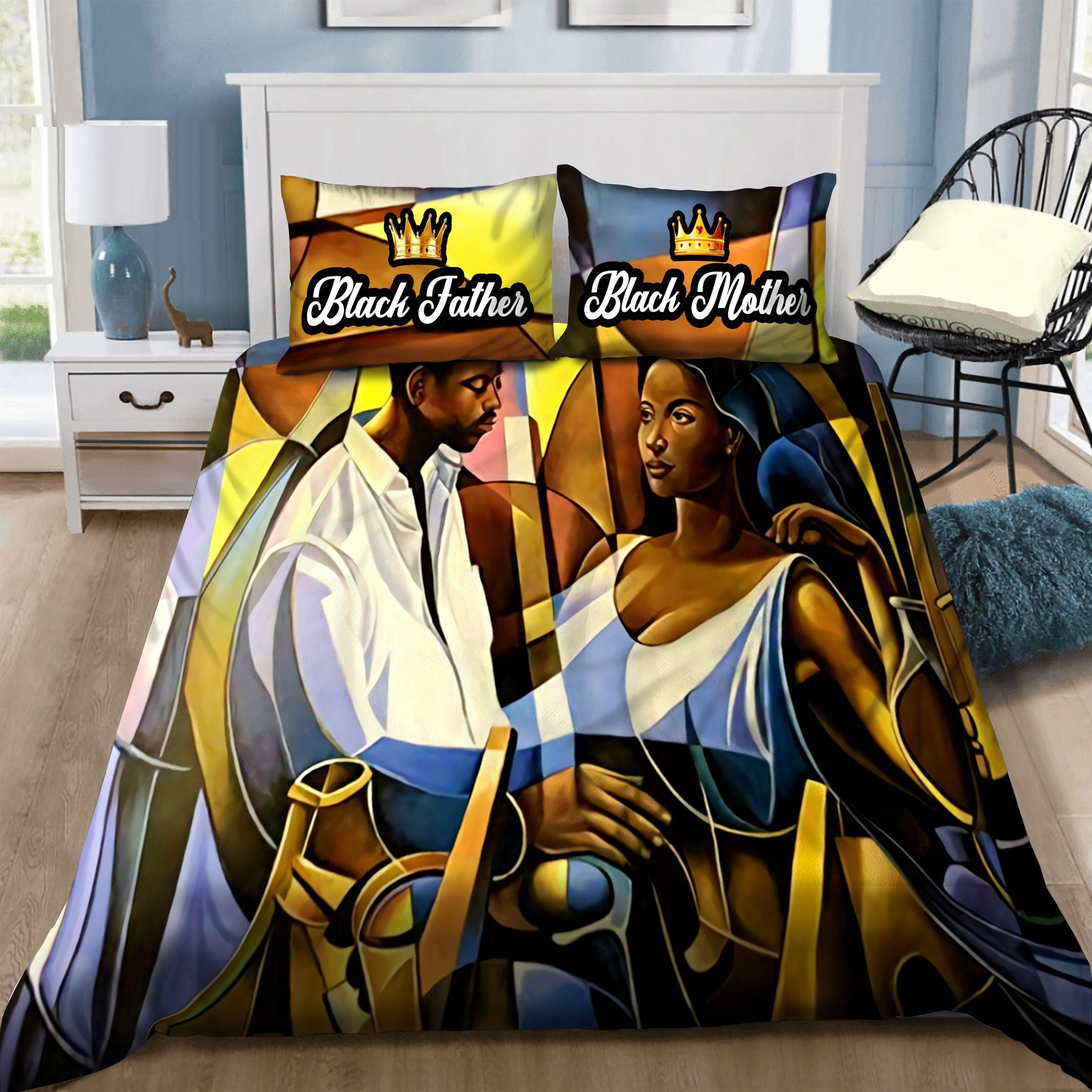Black Couple Bedding Set