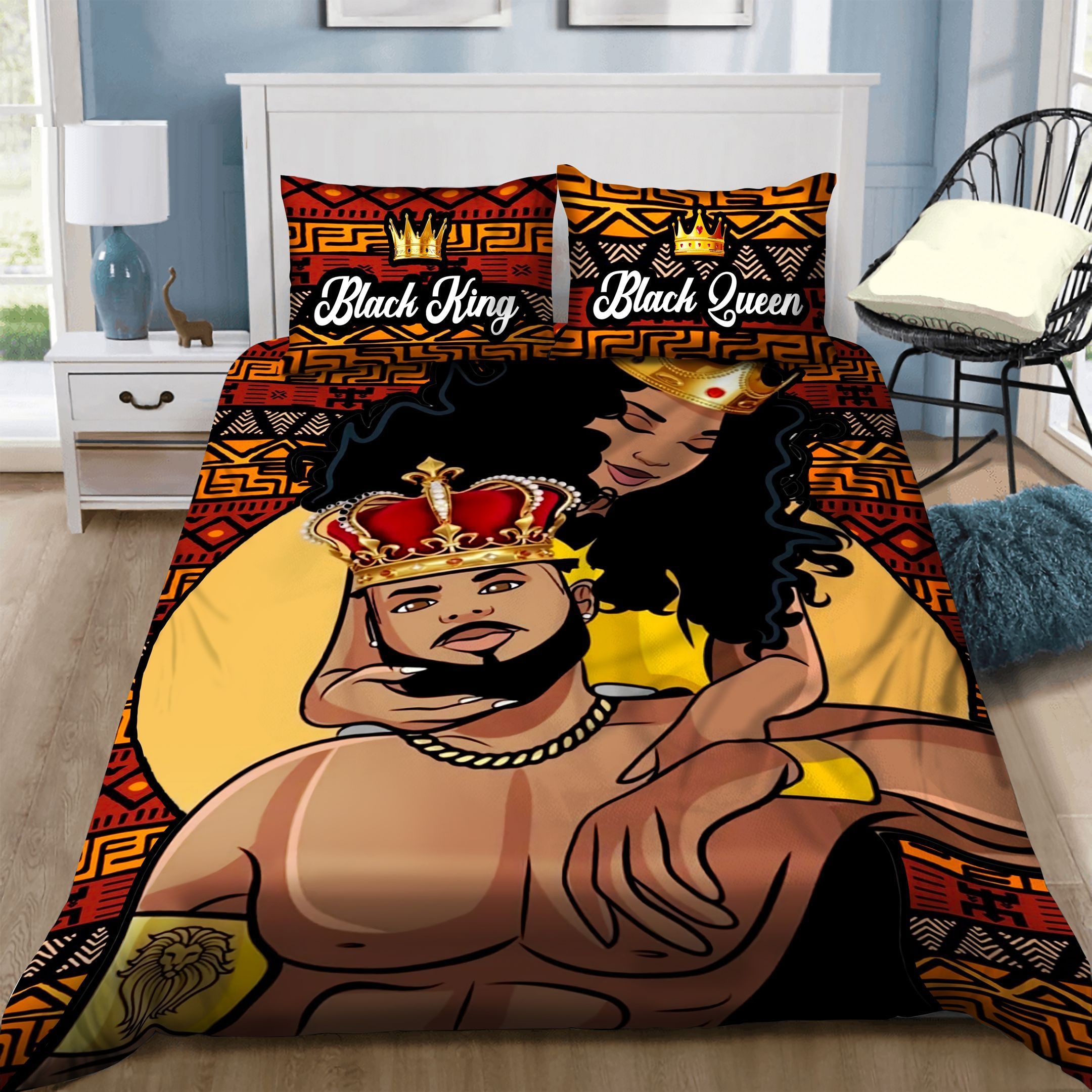 Black Couple Bedding Set