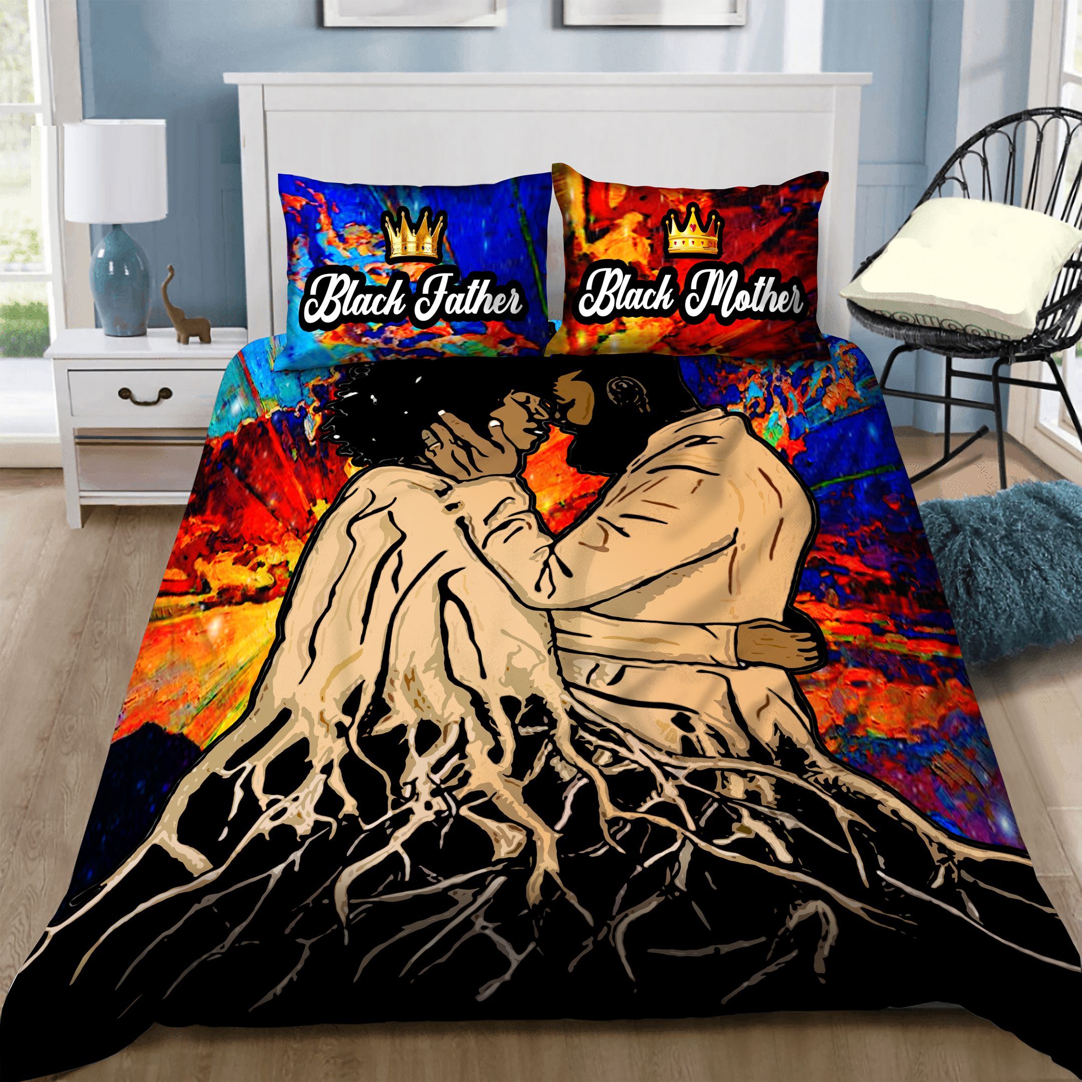 Black Couple Bedding Set