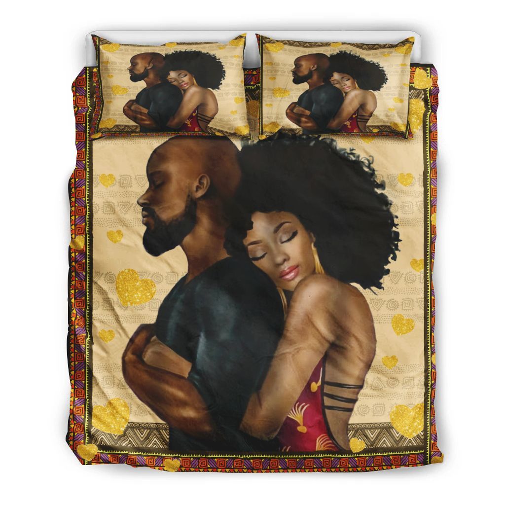 Black Couple Bedding Set
