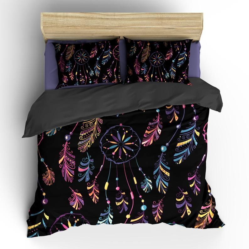 Black Dreamcatcher Bedding Set