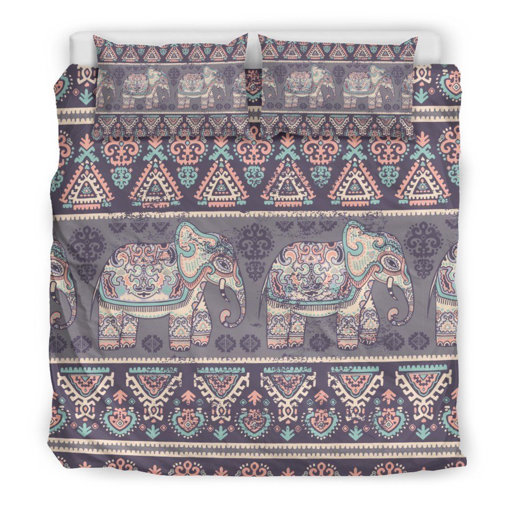 Black Elephant Aztec Bedding Set
