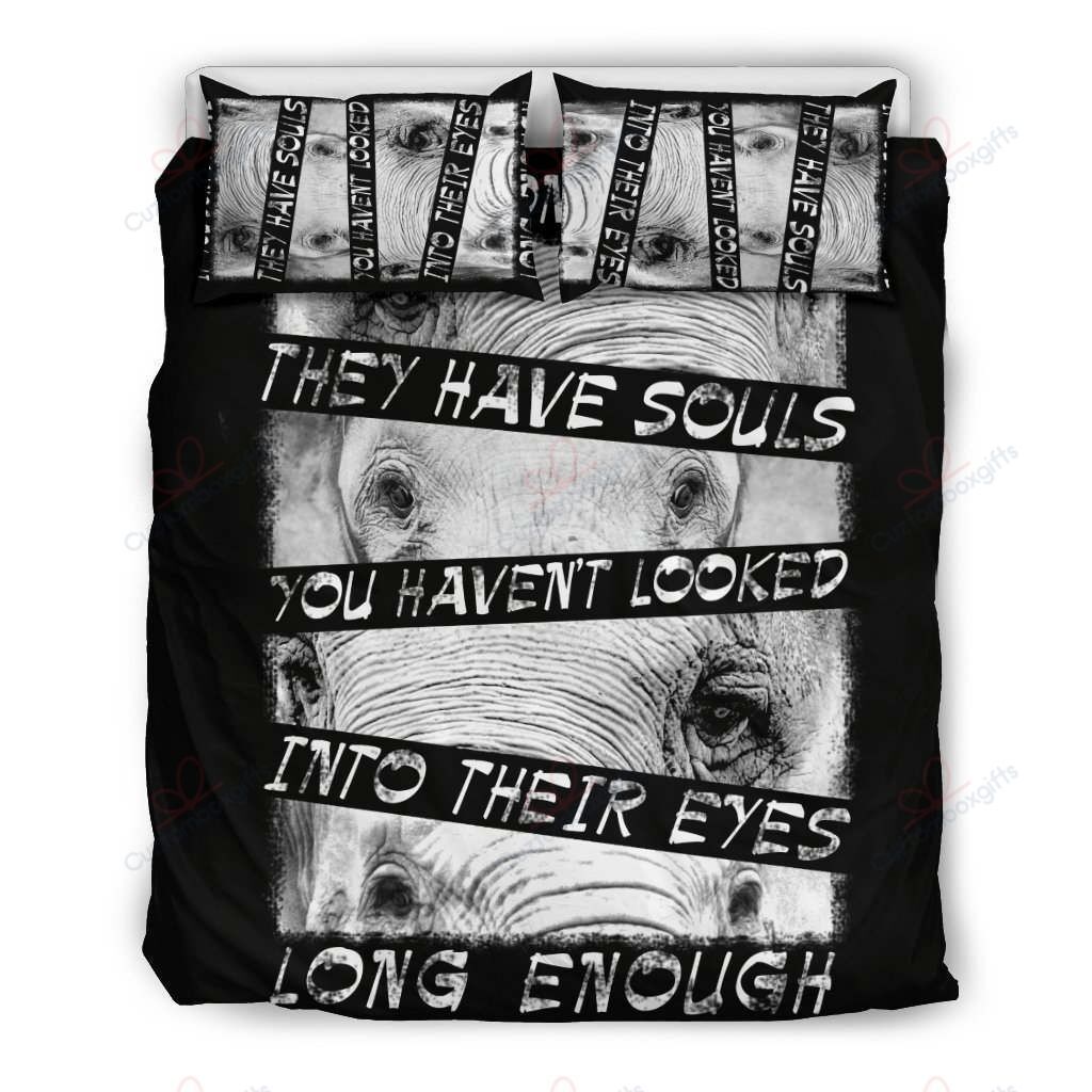 Black Elephant Soul Printed Bedding Set