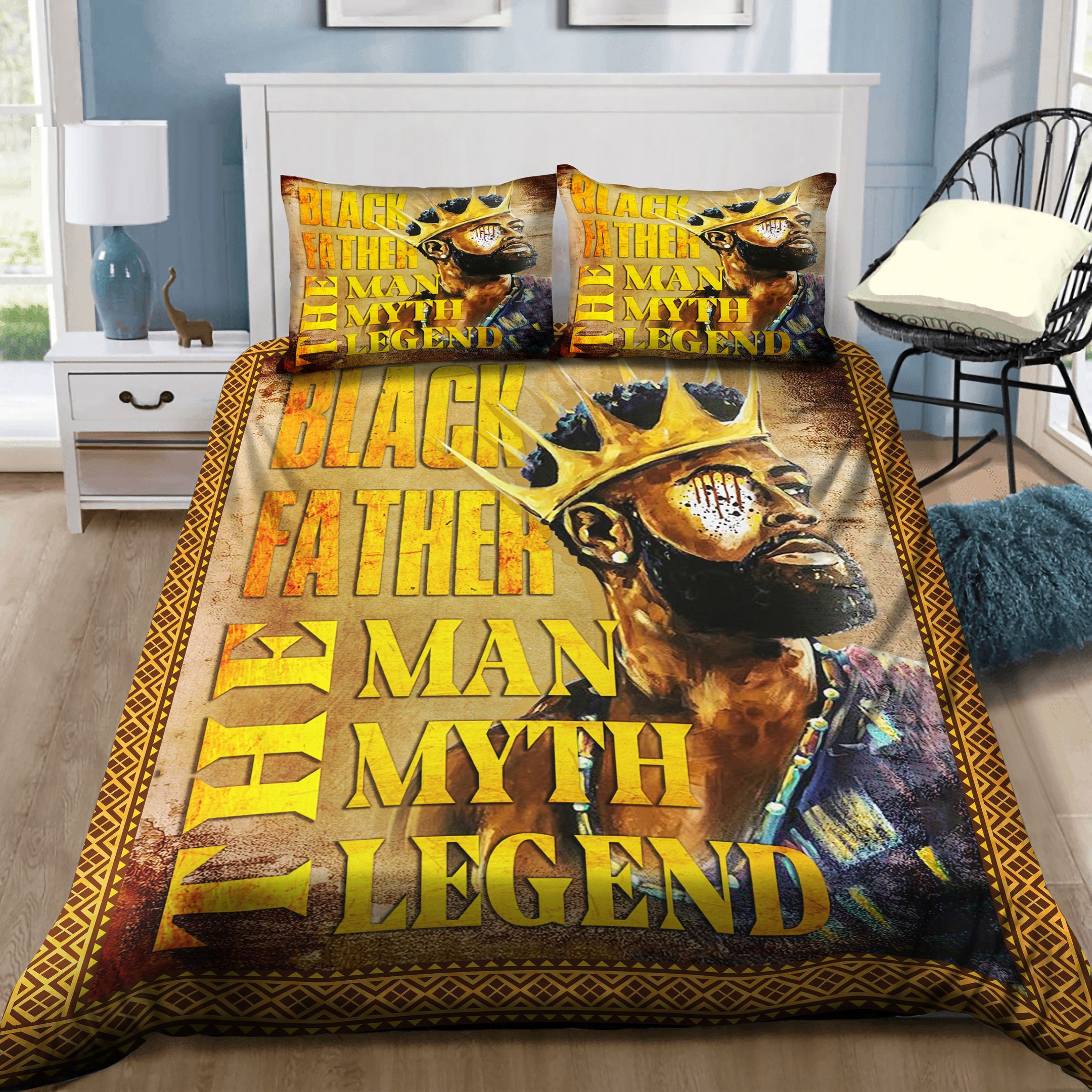 Black Father The Man The Myth The Legend Bedding Set