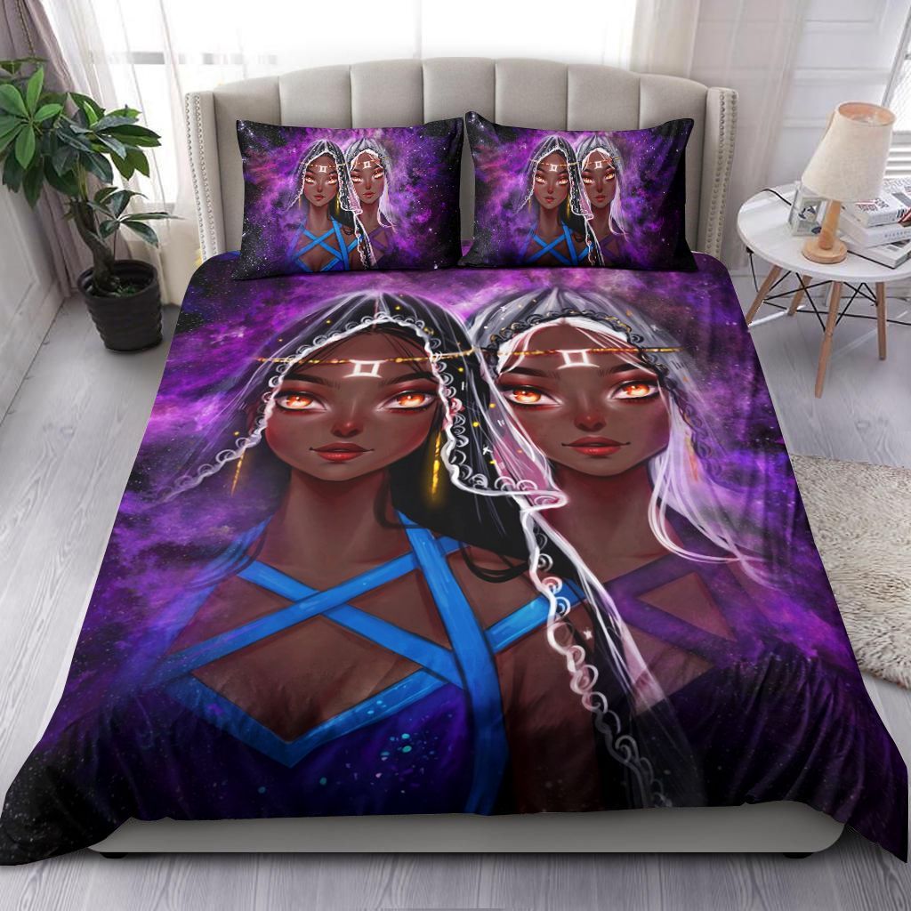 Black Gemini Twin Of Girls Bedding Set